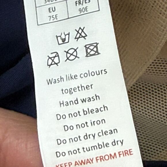 NEW Pour Moi Palm Springs Hidden Underwired Cami Bikini Top 34DD Blue - Picture 9 of 11